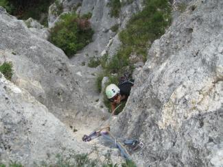 Paola Di Giacomo su Alberelli (max 6a+)